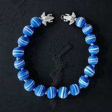 Cargar imagen en el visor de la galería, Collar Heqet Silver Blue